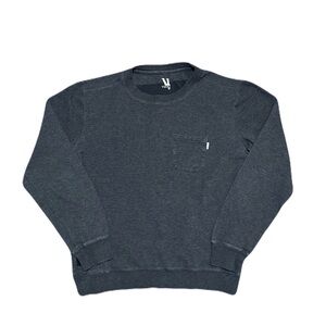 Vuori Jeffreys Pullover Crew Neck Grey Stretch Pocket Cotton Mens Medium